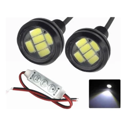 Duas Bolinha De Strobo Olho De Aguia Led + Controlador Manual
