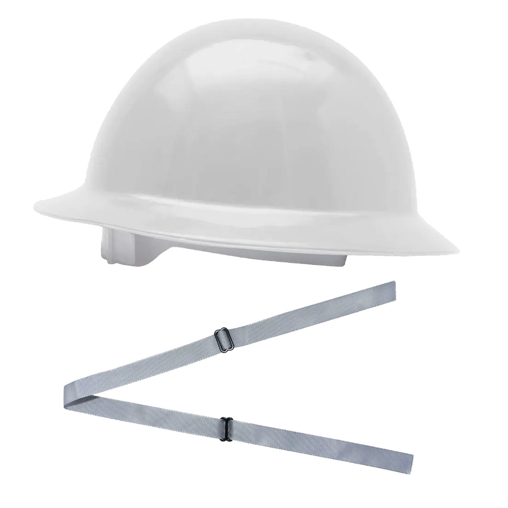 Kit Capacete de Segurança tipo Eletricista Aba Total Branco + Jugular -