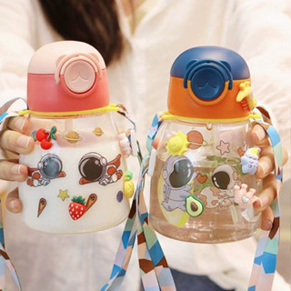Garrafa de Agua  Kawaii com Alça  Infantil Adesivos