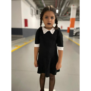 Fantasia Vandinha Addams Vestido Wandinha Do 2 ao 14