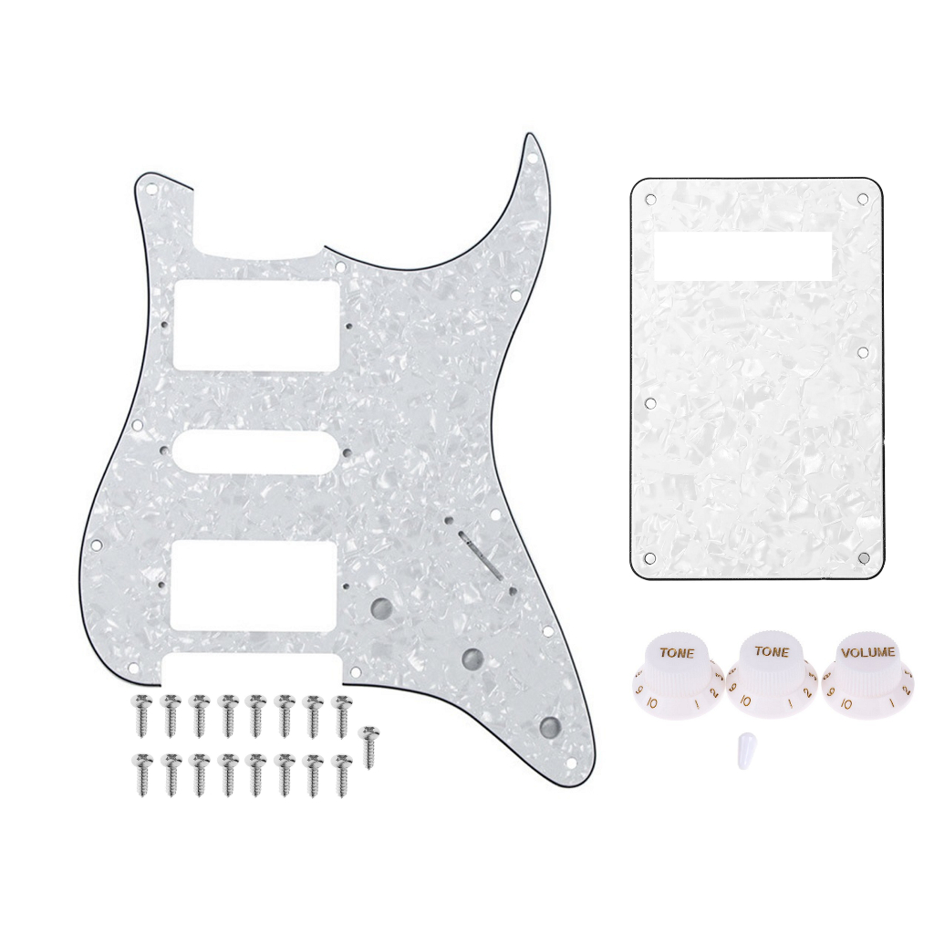 Kit Escudo Guitarra Strato Hsh 3ply Padrão Fender - Perolado