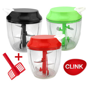 Processador Triturador Manual 5 Lâminas 900 ml Vermelho 3 Cores