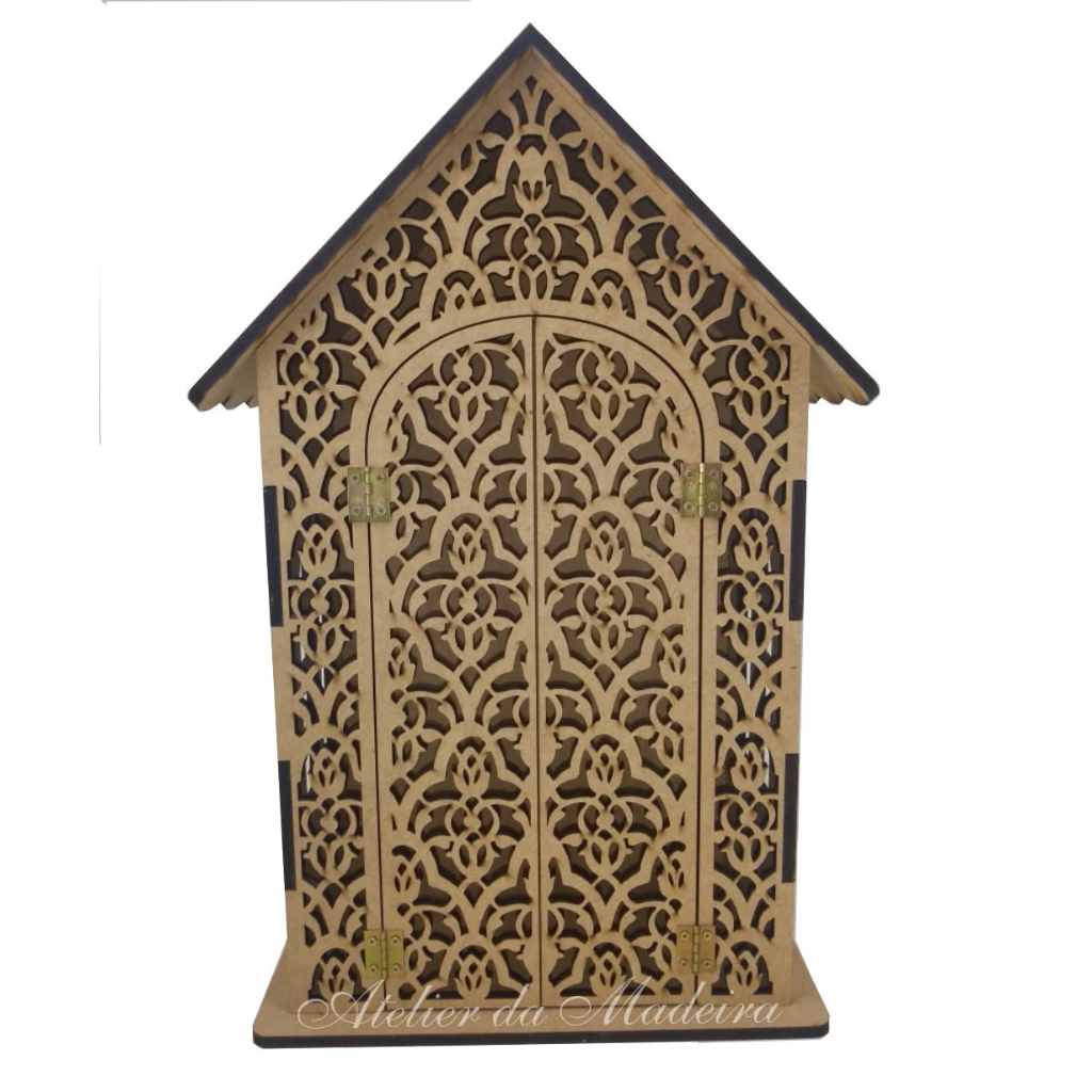 Oratório Capela Provençal com Porta para Imagens 30cm em Oferta na Shopee