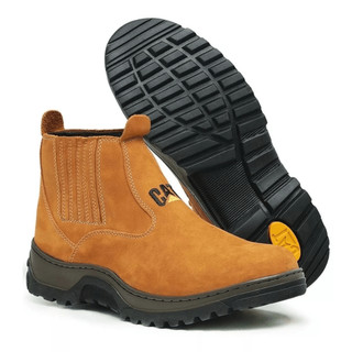 Bota Cat Caterpillar Masculina em Couro Legítimo Para Trabalho Oferta