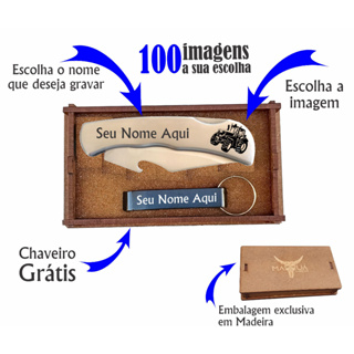Canivete Inox  de Bolso e estojo  Personalizado Seu  Nome em Oferta na Shopee