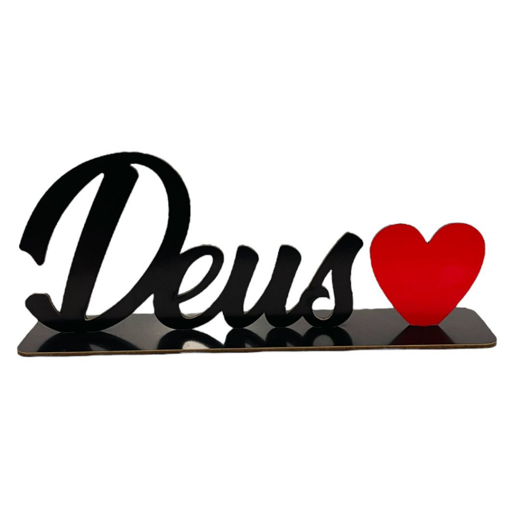 Palavras De Mesa Com Base Adesivada Deus Mdf em Oferta na Shopee