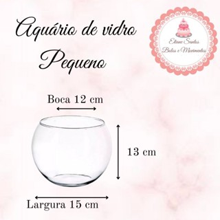 Aquário de vidro pequeno para bolo em Oferta na Shopee