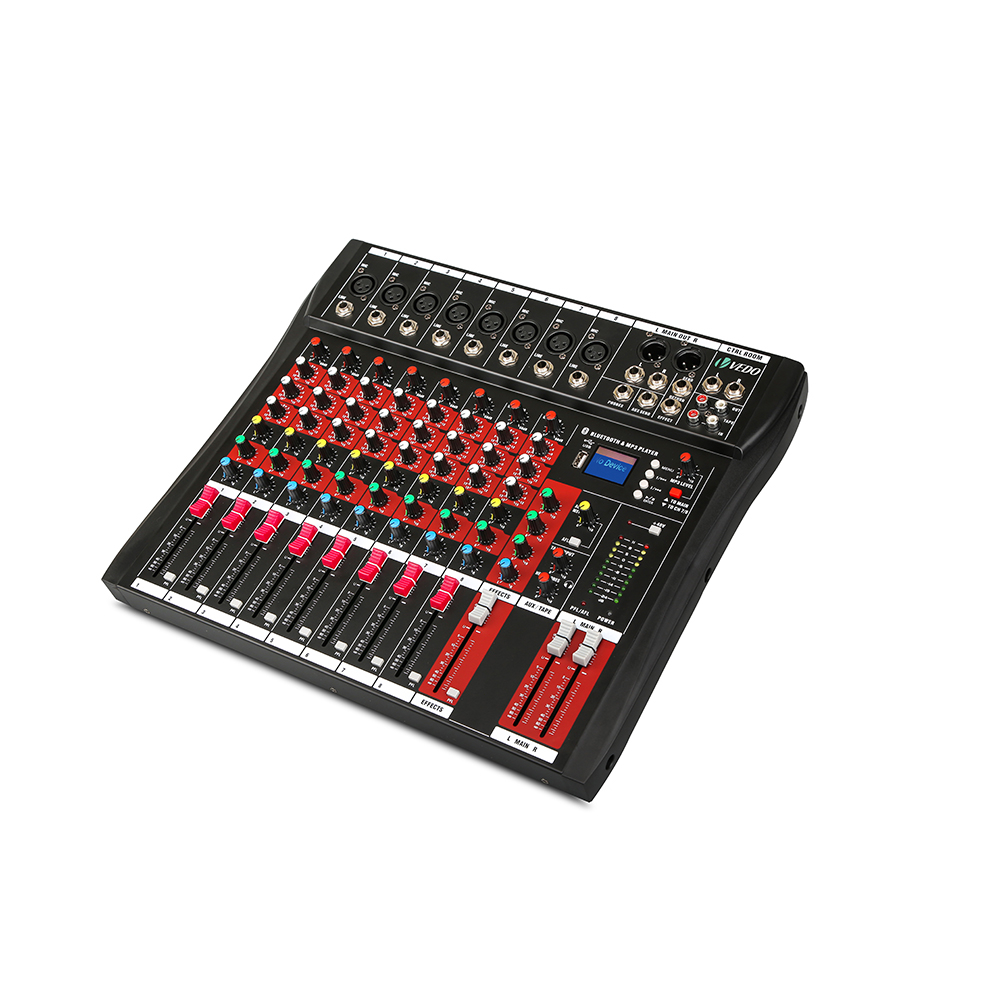 VEDO 8 Channel Mixer Audio Sound Mixing Dj Controller Table Card MP3 Player Professional Consoles Interface Console