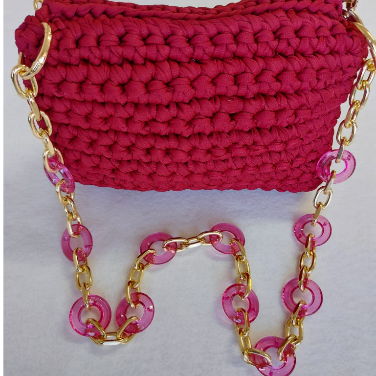 Alça de Bolsa Corrente Resistente Com Elos Acrílicos Reforçados - 0,70 CM