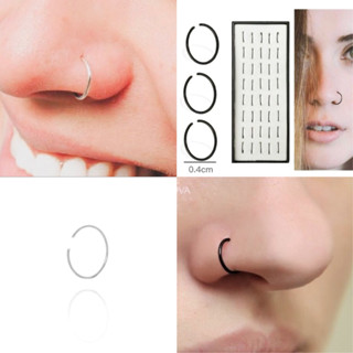 Piercing De Nariz Argolinha Silicone - Preto / Aço Inoxidável Pronta Entrega. piercing nariz maravilhoso- luxo - moda - acessório - beleza