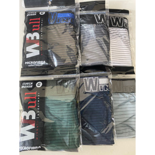 Kit 5 Cuecas Boxer Adulto Risca de Giz