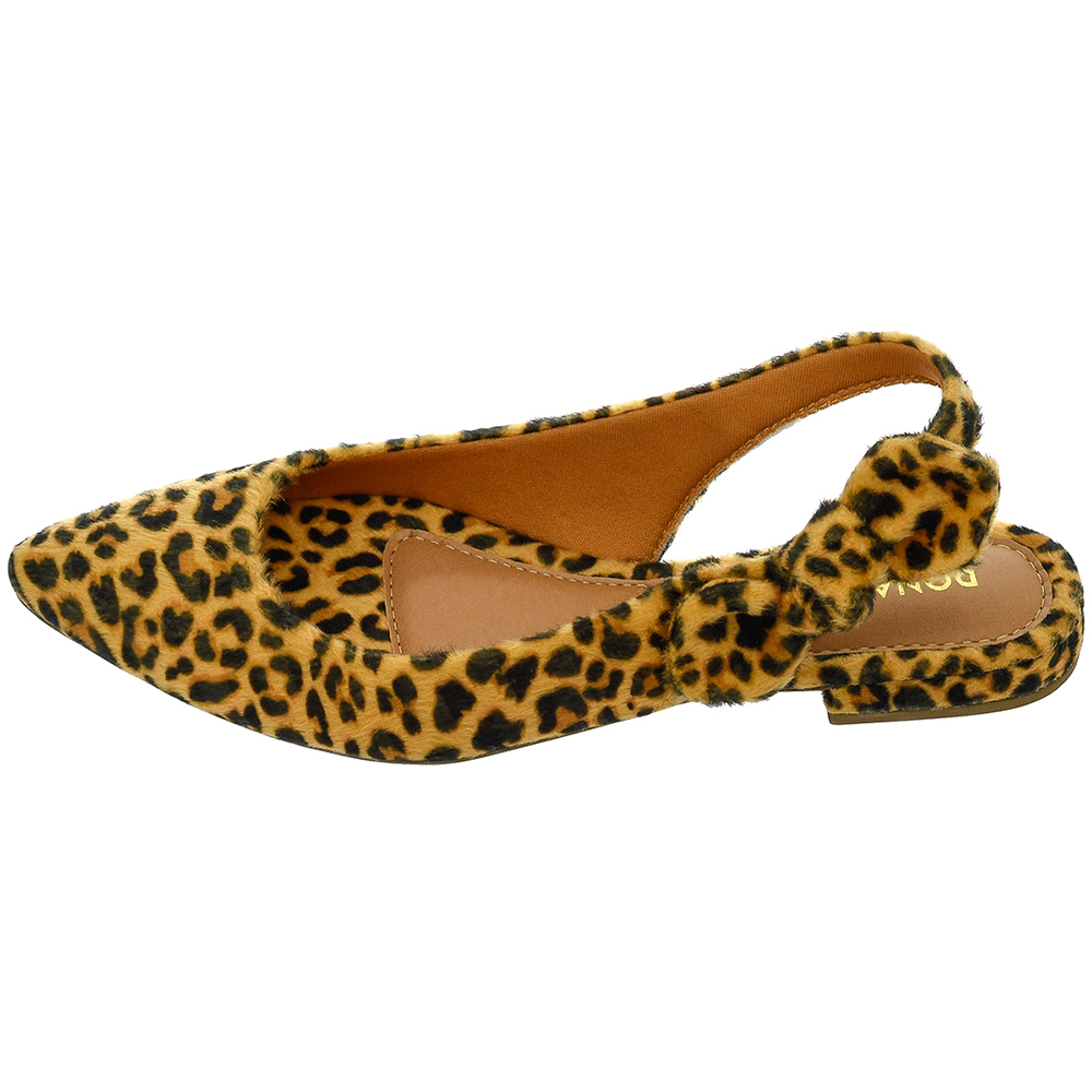 Sapatilha Aberta Donatella Shoes Slingback Nó Lateral Rasteira Chinelo Rasteirinha Estilo Moda Feminino Calçados Social Trabalho Festa Sandália Confortável — imagem 2 de 2