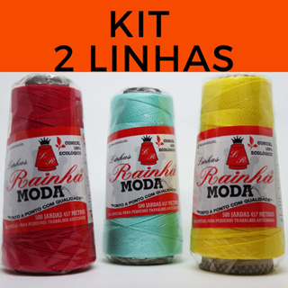 Kit 2 linhas Rainha Moda de Trico, Croche, tranças para cabelo, Box Braids 457 metros em Oferta na Shopee
