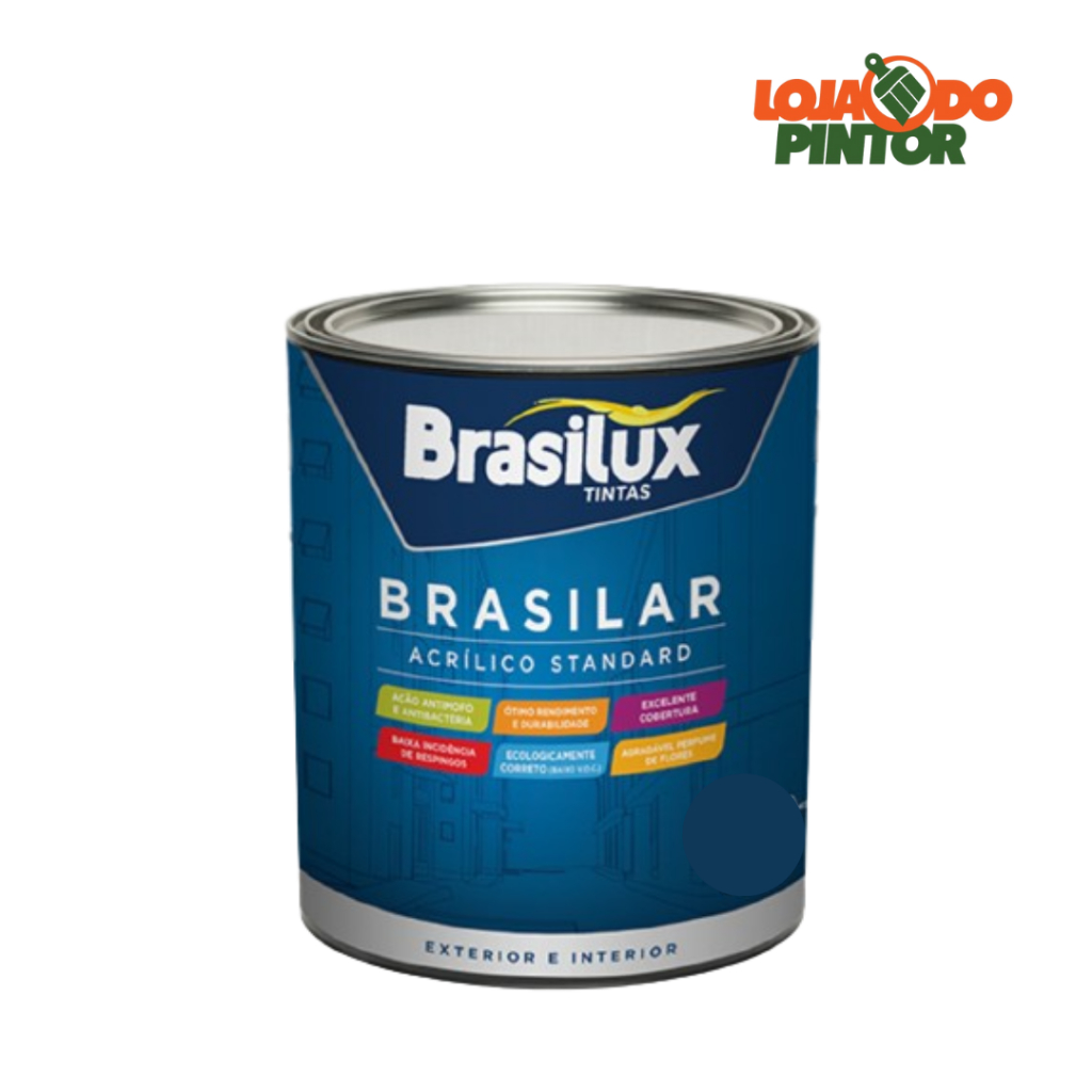 Tinta Parede Acrílica Fosca Antimofo 900ml Brasilux Standard em Oferta na Shopee