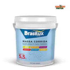 Massa Corrida Pva 5,5kg Uso Interno Fácil Aplicação Brasilux
