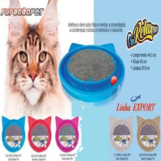 Arranhador Interativo Para Gatos Com Bolinha Antiestresse