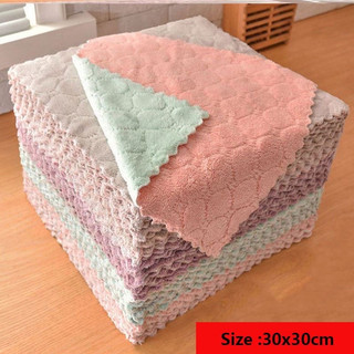 Kit 5 Panos Absorvente 30x30cm Anti Óleo Para Cozinha / Toalha De Limpeza / Toalha De Mesa Cor Sortido 6201/7290
