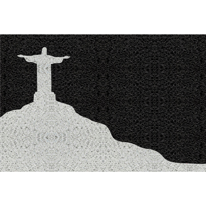 Tapete capacho Cristo Redentor 60x40