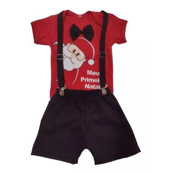 Roupa De Natal Para Menino Bebê Conjunto Roupa Infantil Body