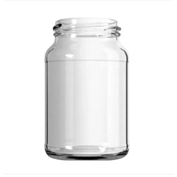 10 Potes de Vidro Palmito 600ML Sem Tampa