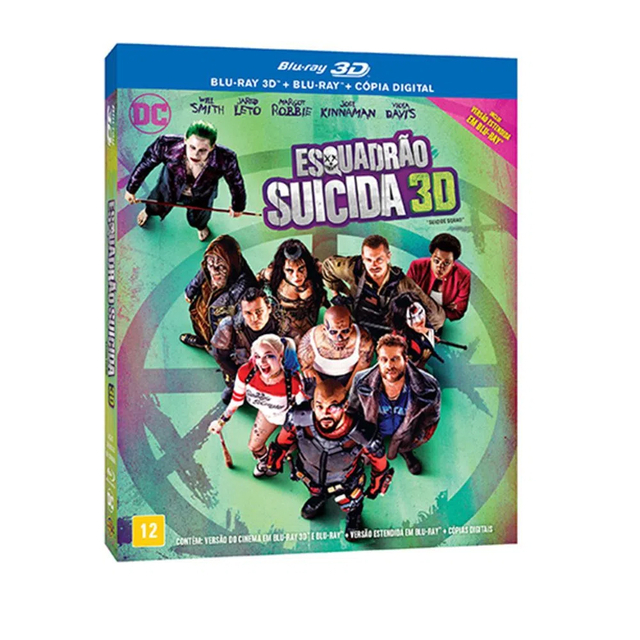 Blu-ray + Blu-Ray 3D - Esquadrão Suicida - Versão Estendida E Versão De Cinema LACRADO
