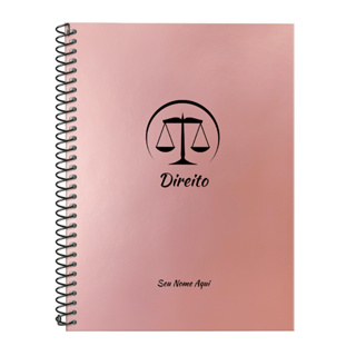 Caderno Universitário Personalizado Rosê Gold Profissões Matérias - Parte 1 em Oferta na Shopee