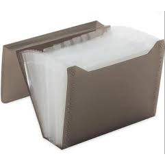 Pasta Sanfonada Média 19x24cm Plástica Duplicata de 12 Divisórias Fume em Oferta na Shopee