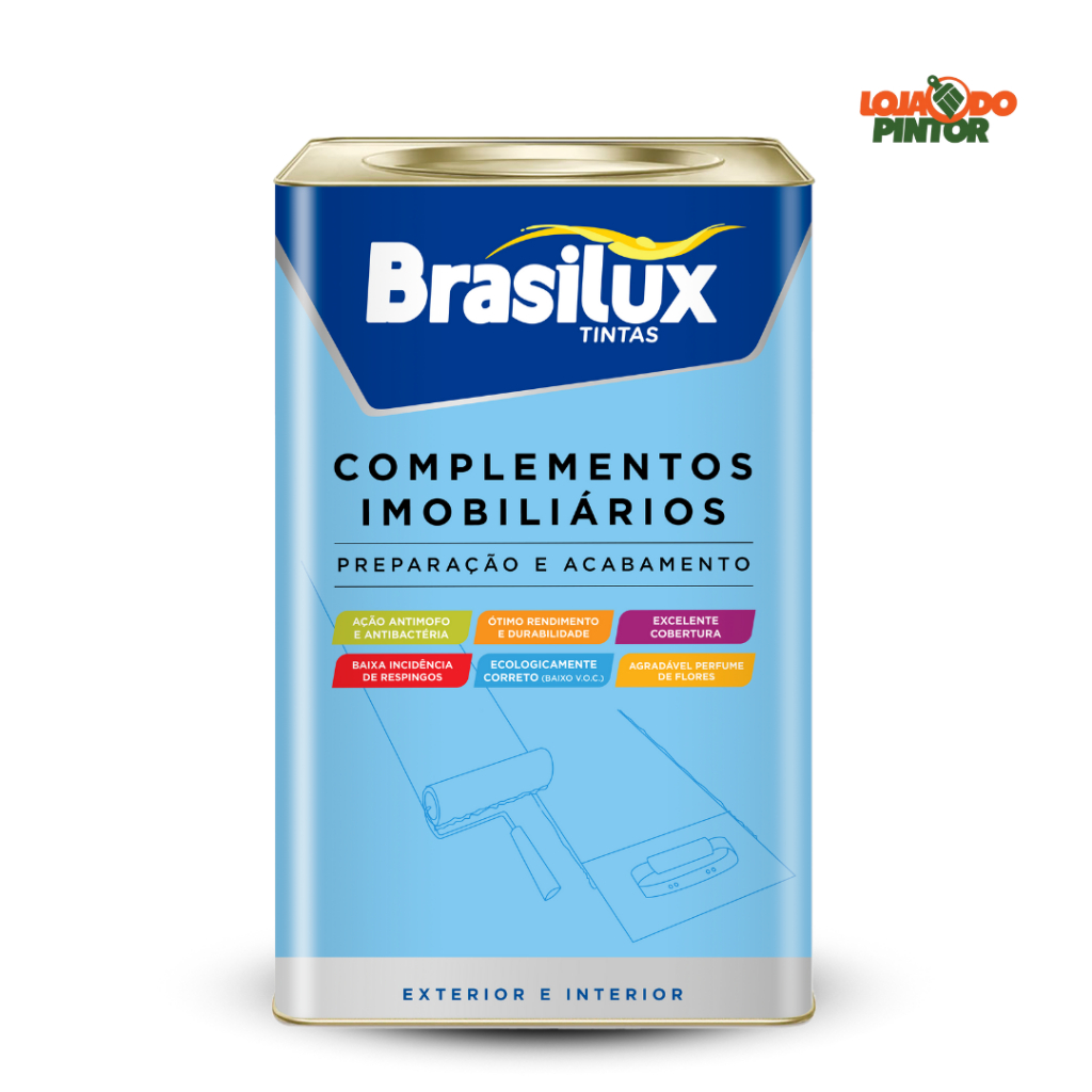 Selador Acrílico Base Água 18L Parede Interna e Externa Brasilux em Oferta na Shopee