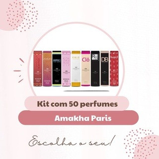 50 Perfumes Amakha Paris 15ml, Promoção Apenas Hoje