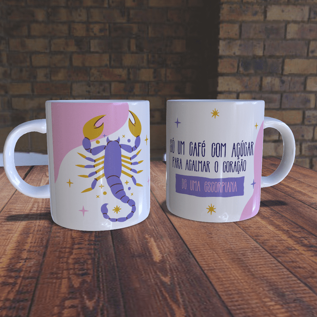 Caneca personalizada signo: Escorpião | be kind.