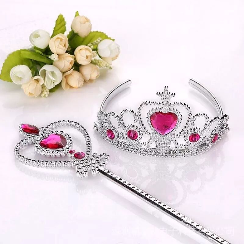 Kit Acessórios Festa Beleza Coroa e Varinha Mágica Princesa com Enfeites em Oferta na Shopee