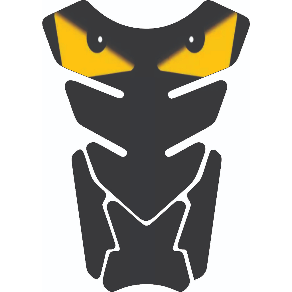 Protetor Para Tanque Moto Tankpad Resinado Universal Modelo Olhos Amarelo e Preto 2359