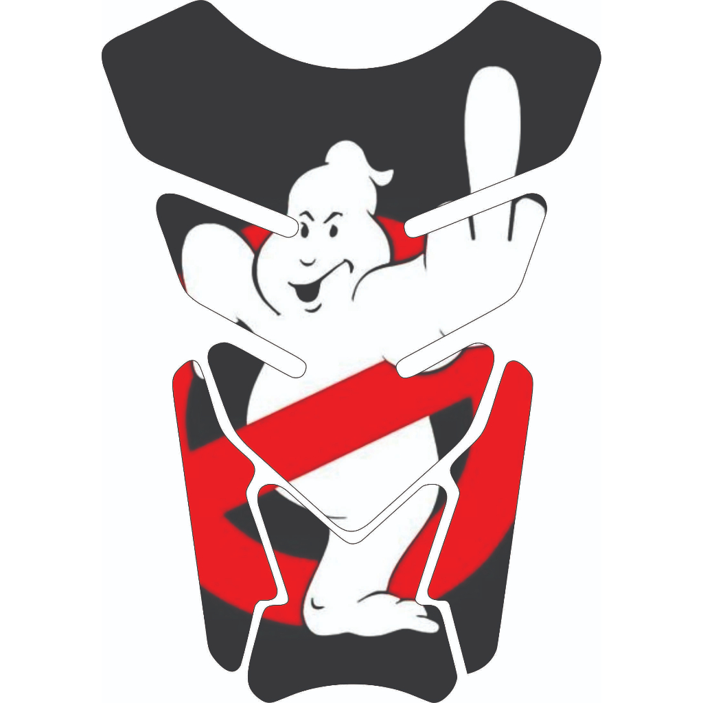 Protetor Para Tanque Moto Tankpad Resinado Universal Modelo Caça Fantasmas logo 2361