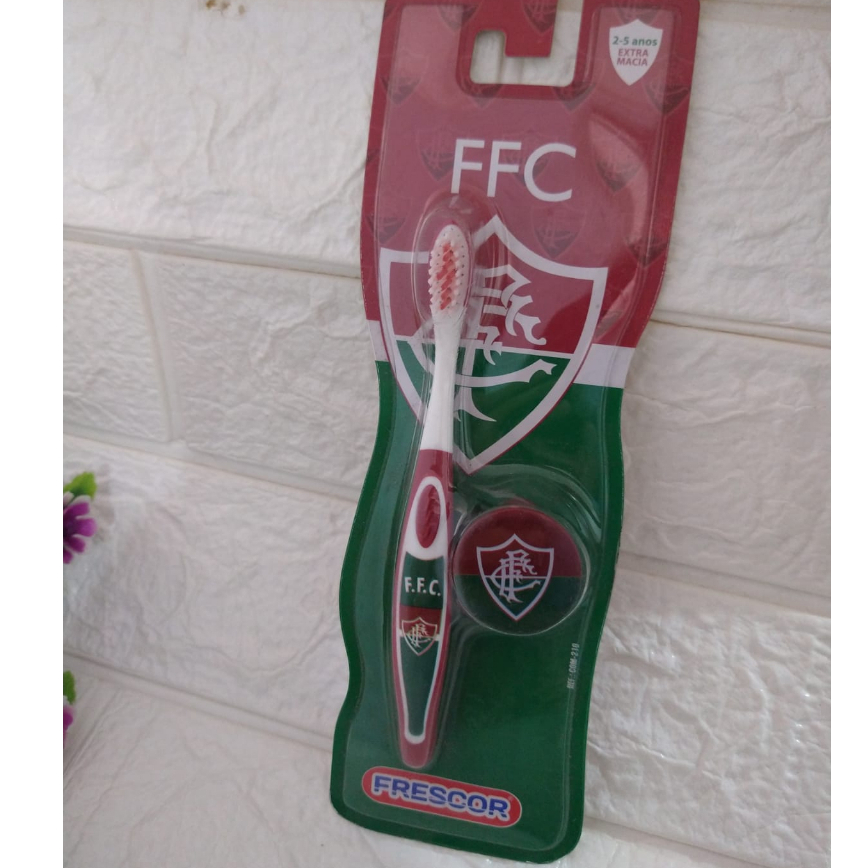 Kit com 10 e 20 Escova de dente Infantil Fluminense Escova de dente macia para criancas time do coração torcedor carioca Fluminense