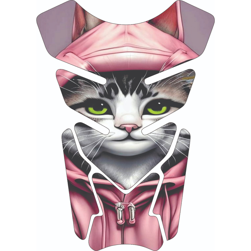 Protetor Para Tanque Moto Tankpad Resinado Universal Modelo Animais Gatos 2366
