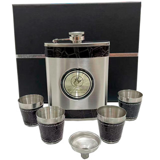 Kit Cantil Whisky Porta Bebida 8oz 240ml/9oz 270ml -  Kit 4 Copos  - Funil