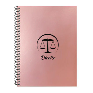 Caderno Universitário Rosê Gold Profissões Matérias - Parte 1