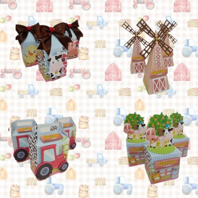 kit Festa A Fazendinha - Lembrancinhas Personalizadas A Fazendinha - Papelaria Personalizada