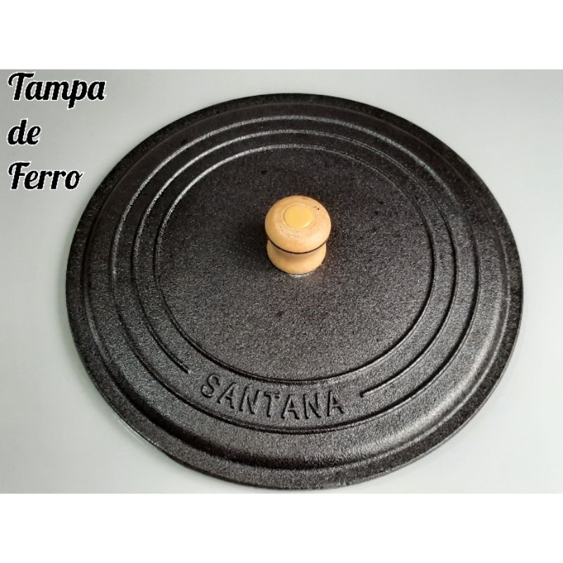 Tampa de Ferro Fundido Modelo Santana para Panelas/ Frigideiras Variação de Tamanhos