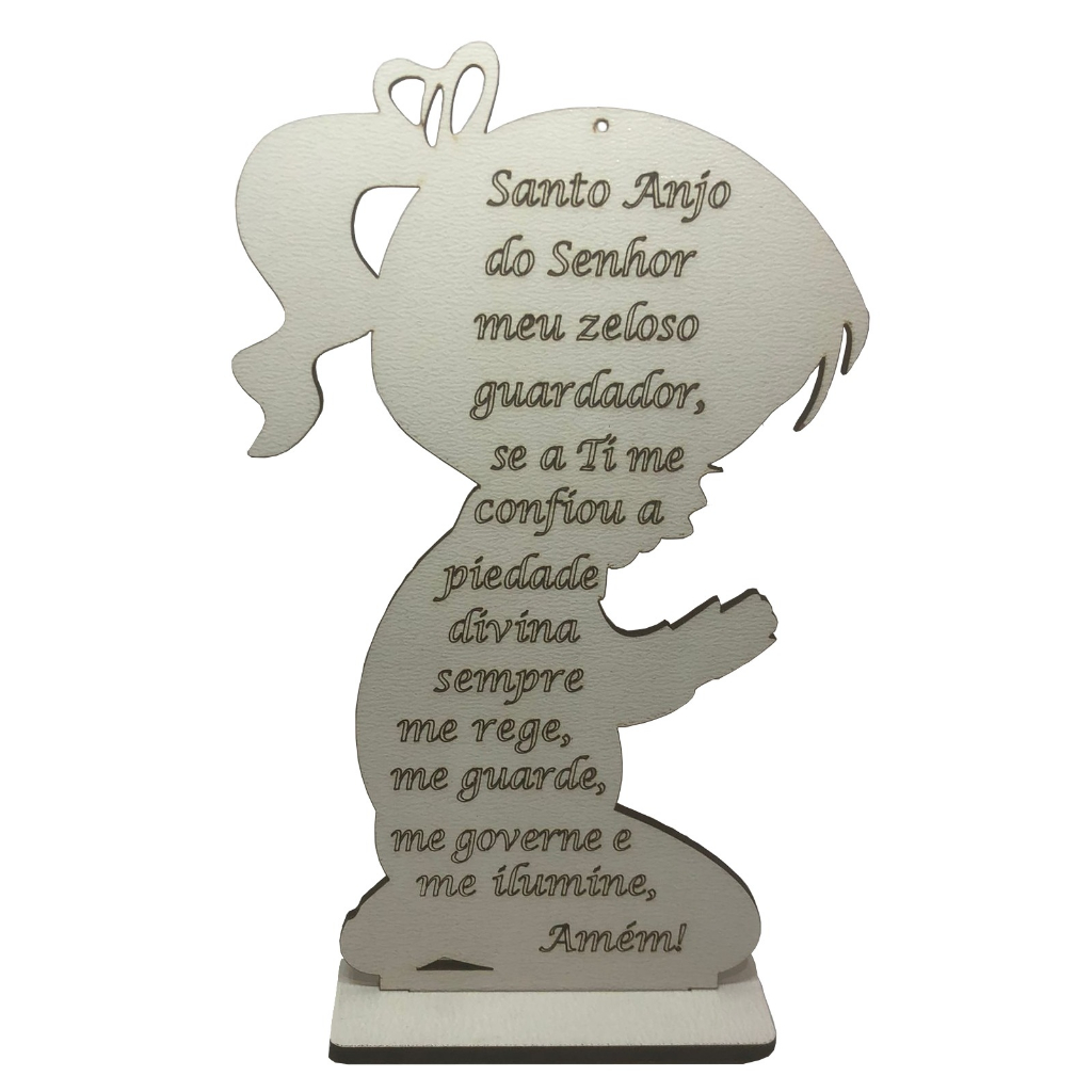 20 anja menina para batizado crisma primeira comunhão lembrancinha mdf branco em Oferta na Shopee