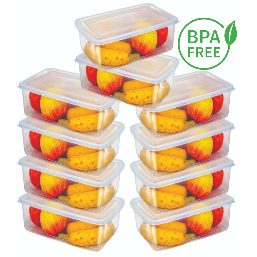 Kit 10 Potes 500 Ml Transparente Marmita Fitnees Bpa Free