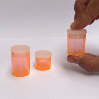 100 Mini Pote de Acrílico Glitter Laranja 3ml 5ml 7ml para lantejoulas e produtos em geral