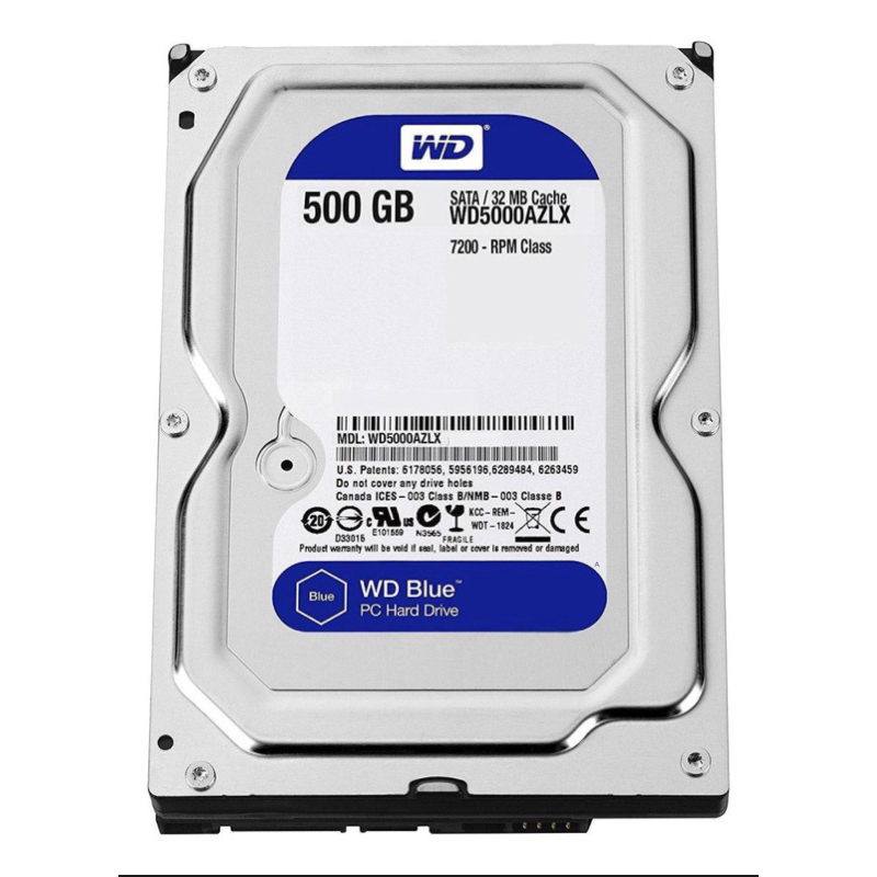 Hd Western Digital Blue 3.5 500gb Wd5000azlx Desktop Dvr