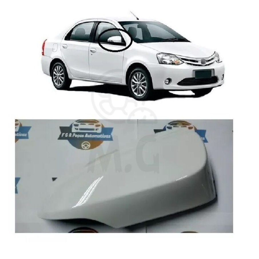 Capa Retrovisor Para Pisca Original Etios Branco Polar L D