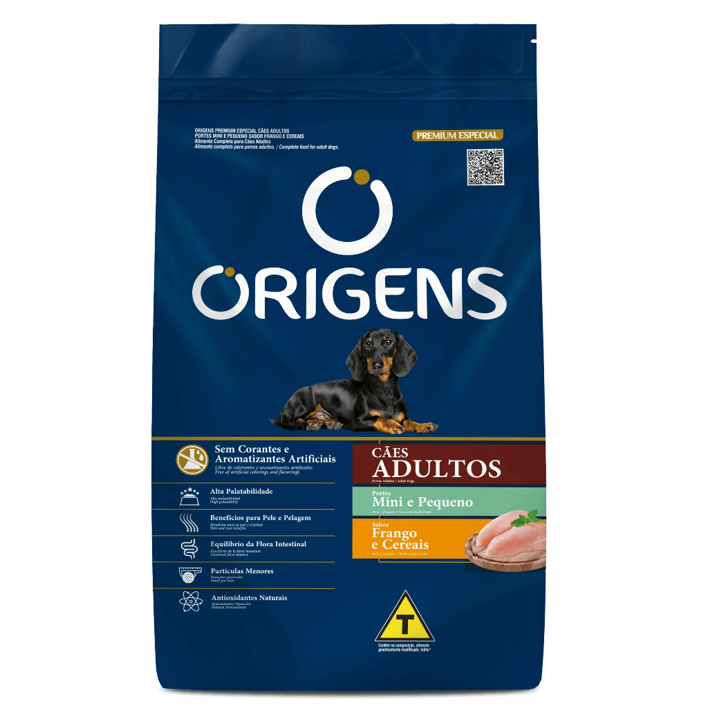 Ração Origens Adulto Raça Pequena Frango 15 kg