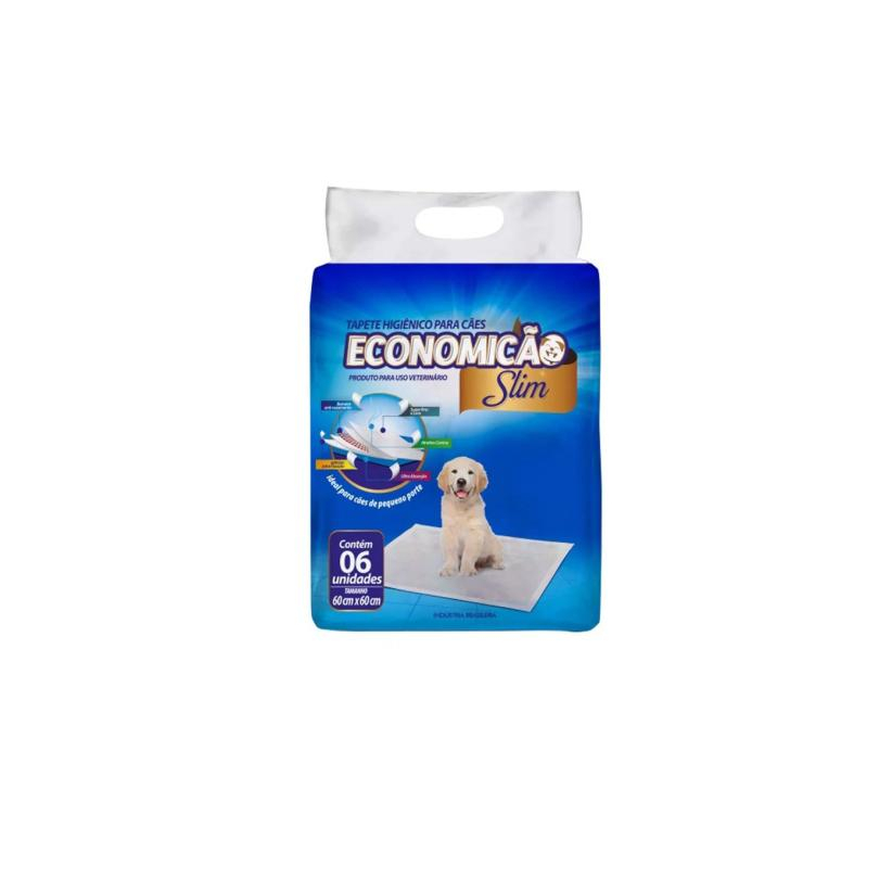 Tapete Higiênico Economicão Cachorro 60x60cm Slim 6 und