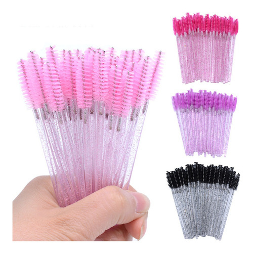 50 Escovinhas com Glitter para Cilios e Sobrancelha Extensao Alongamento em Oferta na Shopee
