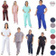 Pijama Cirúrgico Scrubs Não Amassa Seca Rápido Conjunto Masculino Hospitalar 10