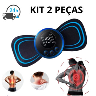 KIT 2 Massageador Portátil Relaxante Muscular Alivia Dor Pescoço Coluna Lombar - Recarregável e Elétrico Envio Imediato