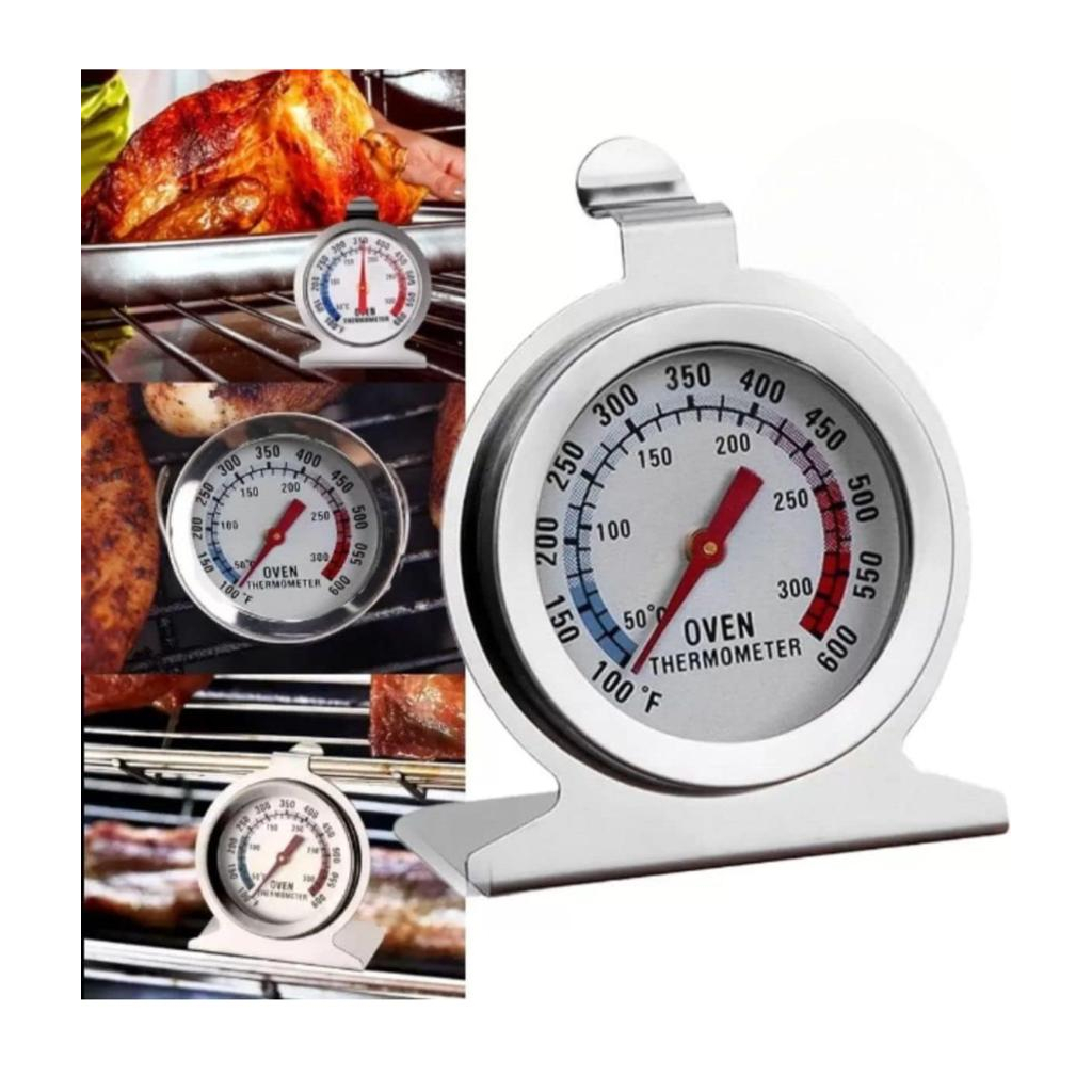 Termômetro analógico culinário para forno até 300°C aço inox alta qualidade confeitaria cozinha